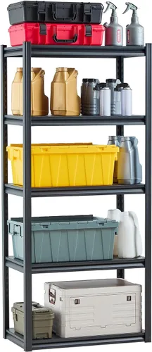 Vista 20 de VEVOR Storage Shelves, 5-Tier Adjustable, 2000 lbs Capacity, Heavy Duty Garage Storage Shelving Unit, Metal Utility Rack Shelf, for Kitchen Pantry