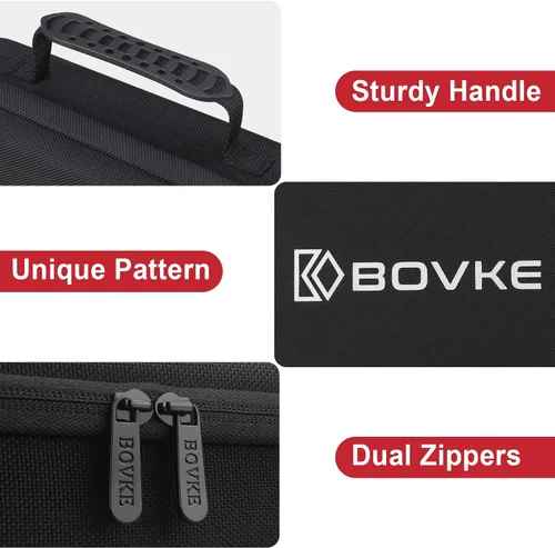 Vista 6 de BOVKE Organizador electrónico organizador de cables de viaje, estuche de accesorios electrónicos, organizador técnico portátil para tableta Apple