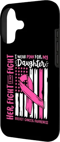 Vista 2 de Breast Cancer Flag I Wear Pink Daughter Her Fight My Fight Case for iPhone 17