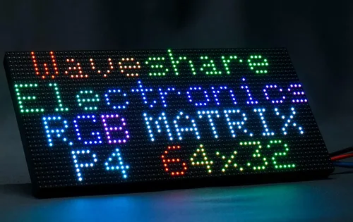 Vista 10 de Panel de matriz LED RGB 64 × 32, 2048 píxeles DOTS de 0.118 in de paso, compatible con Arduino/Raspberry Pi Pico/ESP32, permite mostrar texto