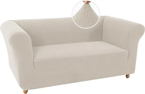 Vista 9 de Turquoize Funda elástica para silla estilo Chesterfield para sala de estar, 1 pieza, funda de sofá suave y antideslizante con tela jacquard gruesa