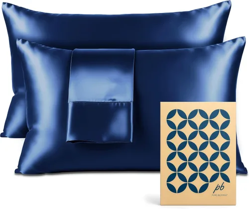 Vista 13 de Pure Bedding Sábanas de satén de lujo para cama individual de hotel, juego de sábanas de microfibra extra suave de 1800, resistente a las arrugas, a