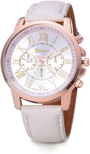 Vista 8 de Mujeres Hombres Señora Adolescente Chica PU Cuero Banda Relojes Dial Analógico Cuarzo Relojes Marrón