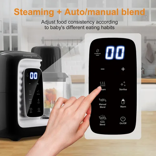 Vista 9 de MOMYEASY Procesador de Alimentos para Bebés, Procesador Multifunción Picador Triturador, Vaporizador de Alimentos para Bebés y Licuadora de Puré