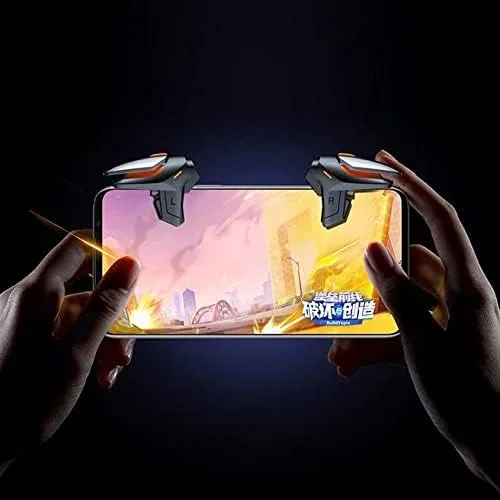 Vista 4 de BoxWave Equipo para juegos compatible con Samsung Galaxy A24 4G - Pantalla táctil QuickTrigger Auto, botones de disparo Autofire Gaming Mobile FPS