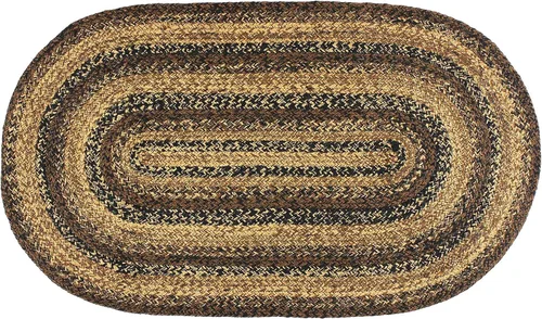 Vista 8 de Colección Cappuccino Premium trenzada Primitivo, rústico, campestre, estilo granja Yute/algodón 30 días sin riesgo Alfombra