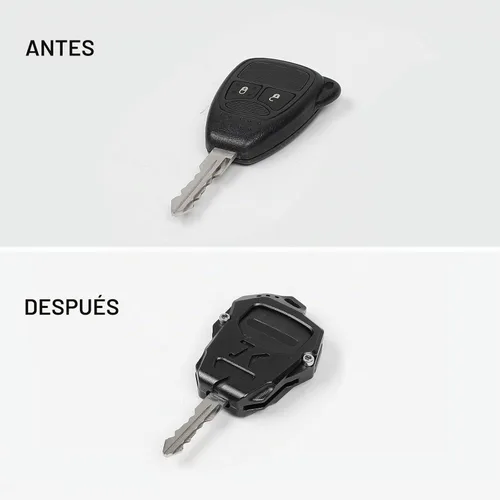 Vista 5 de JeCar - Funda para llavero de aleación de aluminio, accesorios de protección para Jeep Wrangler JK JKU 2008-2017