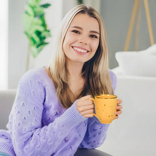 Vista 6 de Esfour Ceramics Juego de Tazas de Café de 6, 14 Oz Tazas de Mango Grande de Servicio Pesado - Seguras para Microondas y Lavavajillas - Café