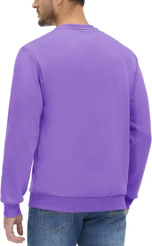 Vista 88 de MAGCOMSEN Sudadera de cuello redondo para hombre de manga larga casual cálida de forro polar