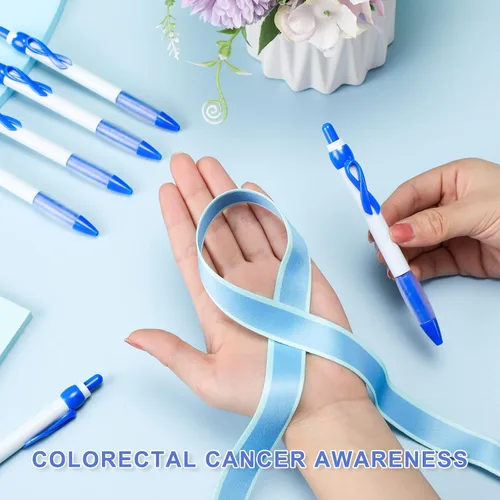 Vista 6 de Yexiya 100 unidades de bolígrafos de cinta para concienciación sobre el cáncer de mama, autismo, violencia doméstica, ayuda sexual infantil, salud