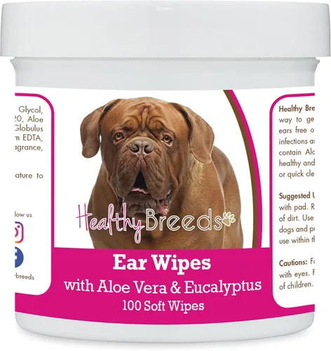 Vista 187 de Healthy Breeds Affenpinscher Toallitas de limpieza de oídos con aloe y eucalipto para perros, 100