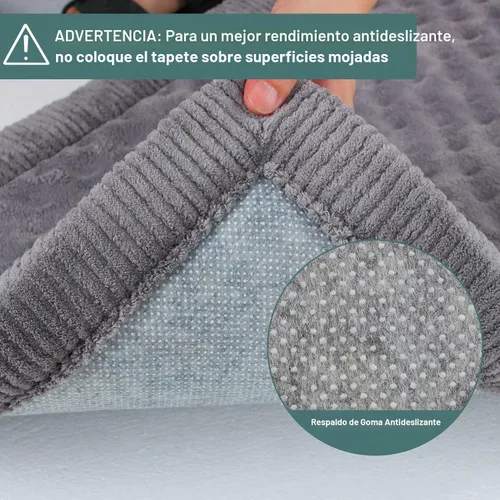 Vista 3 de Almohadilla para jaula de perro 24x17 pulgadas gris, colchoneta de cama de espuma viscoelástica para perro pequeño y gato, lavable, cama para dormir