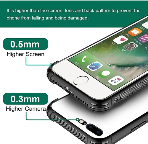Vista 107 de Compatible con funda para iPhone 6 Plus/6s Plus,Bite Your Teeth Diseño de patrón asombroso, funda trasera dura de PC anti-arañazos y a prueba