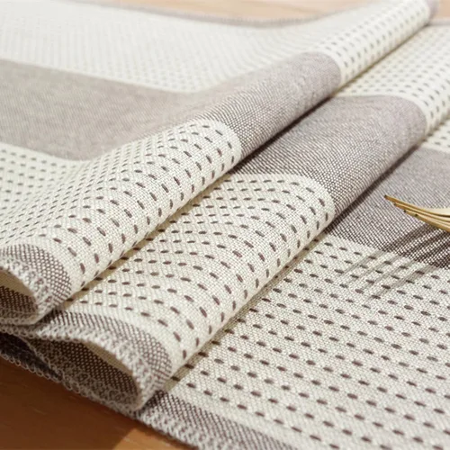 Vista 6 de Hsvanyr Camino de mesa gris rústico rectangular con exquisita borla para cocina, comedor, picnic, mesa de café, 13 x 63 pulgadas, a prueba de polvo