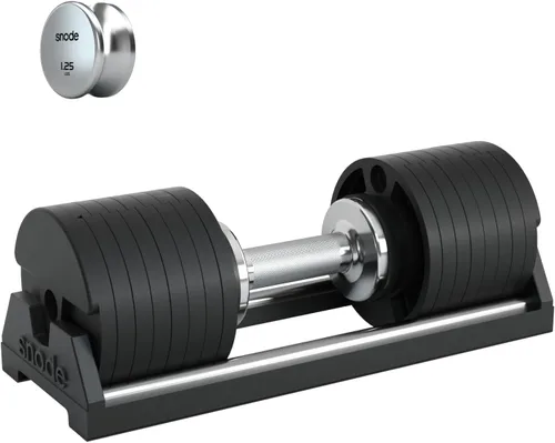 Vista 10 de SNODE AD80 Drop Proof 80 lbs Adjustable Dumbbell Set -Adjustable Weights with Cast Iron Plates and Cradle, Knurled Handle, Fast Adjust, Compact Home