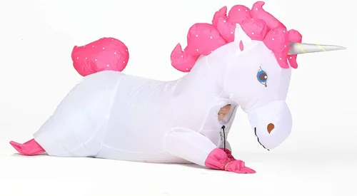 Vista 5 de Halloween Kid Unicorn Costume, Inflatable, Child Size, 4-6, Face Out Breathable