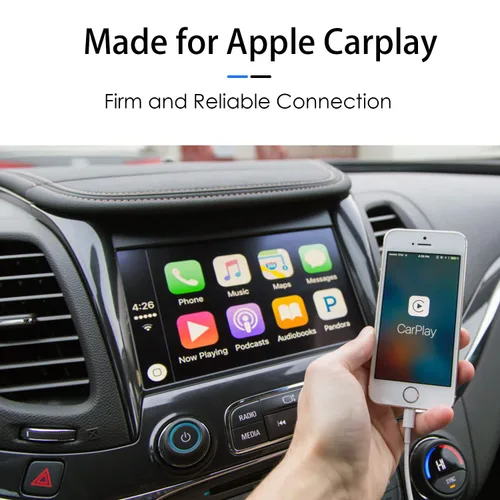 Vista 2 de Cable de Apple CarPlay para automóvil, cable USB C a Lightning para iPhone 14, 14 Pro Max, 13, Plus, SE 2nd/12/11/Xs/XR, iPad 4/5/6/7/8, Mini