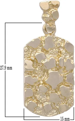 Vista 3 de Colgante de pepita de oro amarillo blanco o rosa de 14 quilates, Metal, N A