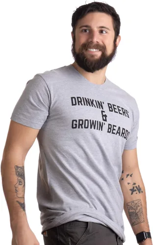 Vista 3 de Drinkin' Beers & Growing Beards Funny Drinking Buddies Beer Games Party T-Shirt