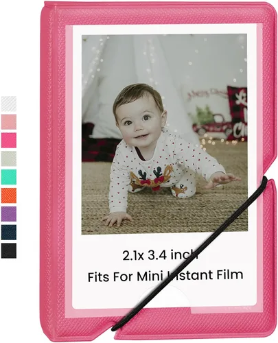 Vista 12 de Álbum de Fotos Mini Lifting con 28 Bolsillos para Imágenes de 2x3 Pulgadas que se Ajusta a Cámara Instantánea Fujifilm Instax Mini 7s 8 9 11 25 26