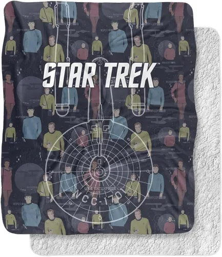 Vista 9 de Star Trek - Manta de 50 x 60 pulgadas, manta de sherpa de tacto sedoso de Among The Stars, manta supersuave