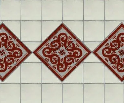 Vista 3 de 4.2x4.2 9 piezas Terra Caracol Esquina Talavera Azulejo Mexicano