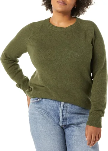 Vista 3 de Tienda Essentials - Suéter de mangas largas, cuello redondo y de ajuste clásico para mujer, suave al tacto