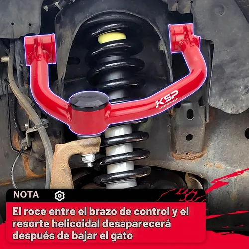 Vista 5 de KSP Brazo de Control Superior de 2-4" para F150 2004-2020, Brazo de Control de Repuesto del Mercado de Accesorios para Brazo de Fábrica/Stock Rojo