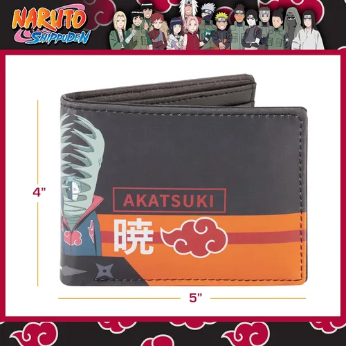 Vista 5 de Concept One Naruto - Billetera plegable, delgada con lata decorativa para hombres y mujeres, multicolor, Multi, Naruto - Billetera plegable, delgada