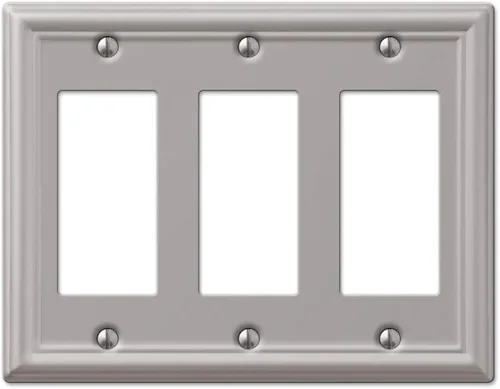 Vista 29 de Amerelle 149DDB - Placa de pared Chelsea, 1 Duplex, acero, bronce envejecido, 1 paquete