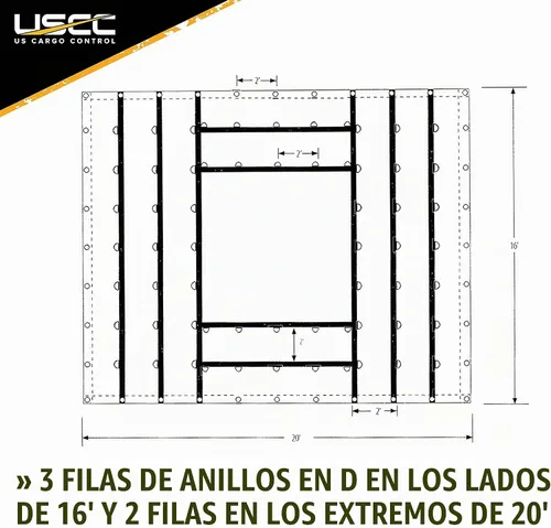 Vista 6 de US Cargo Control Lona de madera ligera de 3 piezas, material impermeable de poliéster recubierto de PVC de 14 onzas, protección duradera para tu