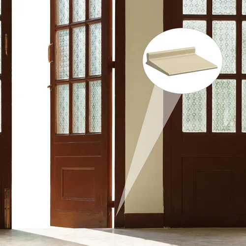 Vista 4 de Pangda 10 sellos para esquina de puerta, sellos autoadhesivos para esquinas de puerta, elevados detrás de burletes para aislamiento de ruido y Beige