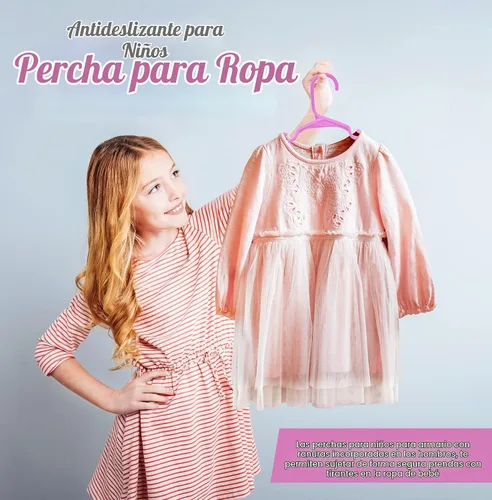 Vista 7 de Utopia Home - Perchas para niños, paquete de 20 perchas para armario de bebé de 11.5 pulgadas, color rosa bebé Perchas de plástico para bebés Se