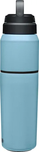 Vista 4 de CamelBak MultiBev - Botella de agua con aislamiento de acero inoxidable y taza de viaje Azul dusk