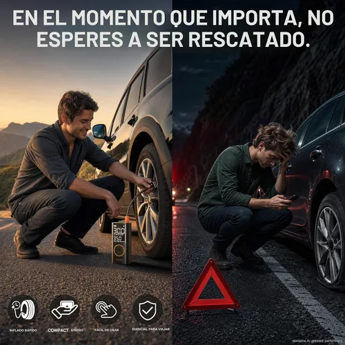 Vista 12 de OlarHike Compresor de aire portátil para inflador de neumáticos, sistema de manguera dual inteligente, bomba de aire automática para neumáticos