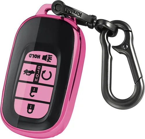 Vista 10 de Kirsnda para Honda funda para llavero, estuche con llavero, protección de TPU suave para llave/piel, 5 botones para 2022 2023 Accord Civic HR-V CR-V