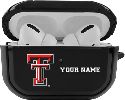 Vista 13 de Colegial - Funda negra duradera para Apple AirPods Pro (1ª/2ª generación) con mosquetón - Alabama Crimson Tide