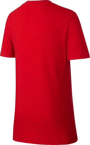 Vista 2 de Nike Camiseta NSW para niños Bordado Logo Futura Camisetas AR5254-101 Talla, Gris oscuro jaspeado Blanco