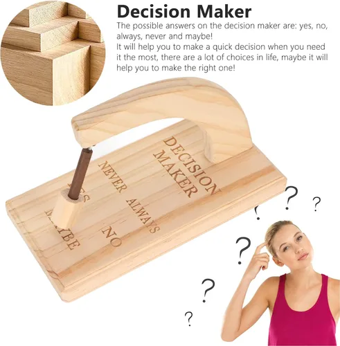 Vista 5 de Decision Maker - Péndulo magnético de madera para mesa de 7.9 x 3.9 x 5.1 pulgadas, respuesta oscilante para trastorno de dificultad