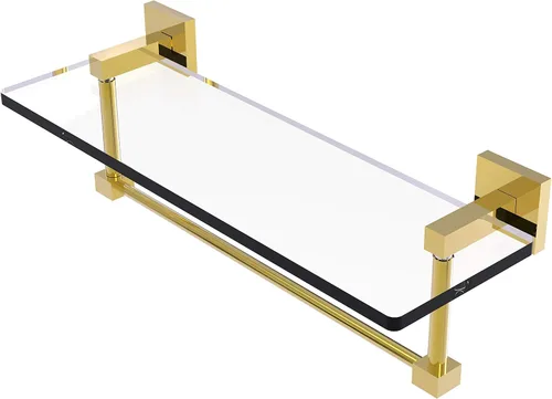 Vista 7 de Allied Brass MT-1-16TB Montero Collection - Estante de cristal integrado para tocador de 16 pulgadas, color negro mate