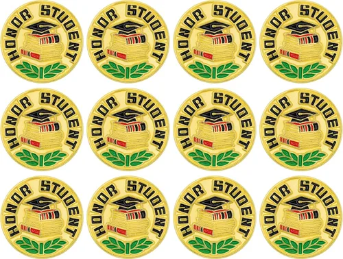 Vista 2 de SHOP AWARDS AND GIFTS Enamel Lapel Pins for Students Appreciation Reward Teacher Supplies Employees, Pack of 12, 3/4 Inch