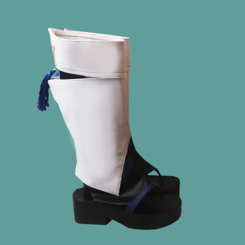 Vista 3 de COSGOGO Game Genshin Impact Wanderer - Zapatos de cosplay para Halloween, carnaval, fiesta, zapatos de scaramouche para mujer