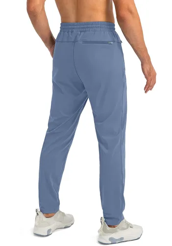Vista 3 de G Gradual Pantalones deportivos para hombre con bolsillos con cremallera, pantalones deportivos cónicos para entrenamiento, correr, correr