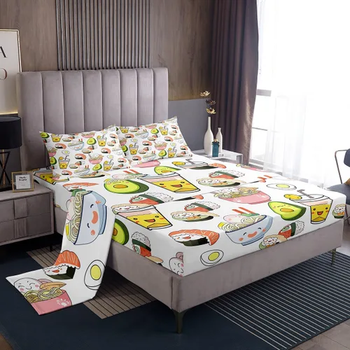Vista 43 de Feelyou Juego de ropa de cama con alfabeto 3D, juego de sábanas coloridas del alfabeto inglés para niños y adultos, sábanas de dibujos animados