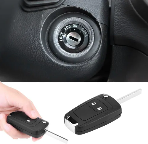 Vista 2 de Carcasa para llaves, mando a distancia plegable con 2 botones para llave de coche para insignia