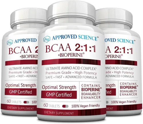 Vista 8 de Approved Science Suplemento BCAA - 60 tabletas - 2400 mg - Aumenta el rendimiento y mejora el desarrollo muscular - L-leucina, L-isoleucina