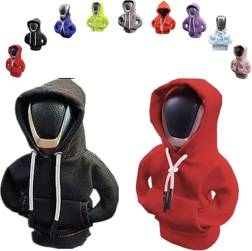 Vista 19 de Funda para palanca de cambios de automóvil, suéter divertido con pomo de palanca de cambios, sudadera con capucha para decoración y protección