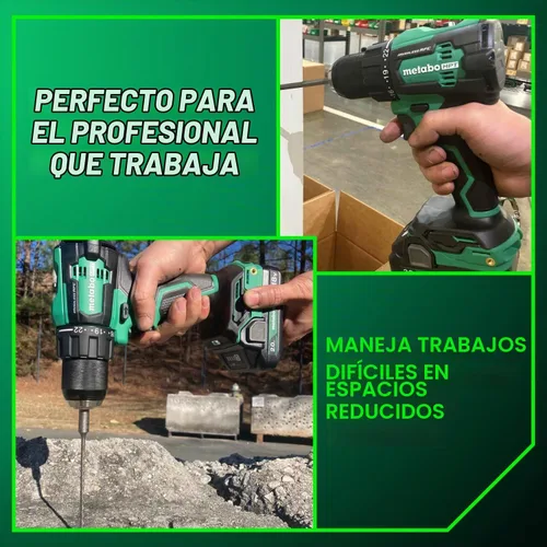 Vista 7 de Metabo HPT Kit de taladro de martillo inalámbrico MultiVolt™ de 36 V sin escobillas de 1/2 pulgada, kit de taladro eléctrico con baterías Metabo