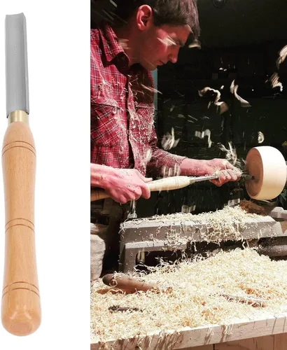 Vista 3 de Cincel de torno de madera, tazón de gubia para torneado, tornos de gubia de desbaste herramienta de torneado de torno de madera, cincel mango