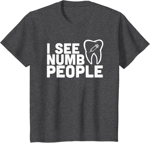 Vista 26 de I see Numb People - Camiseta de regalo para dentista dental, Negro, S